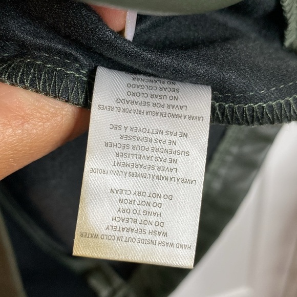 Retrod | Dark Army Olive Green Faux leather Sleeveless Mini Dress - Small - Picture 4 of 6